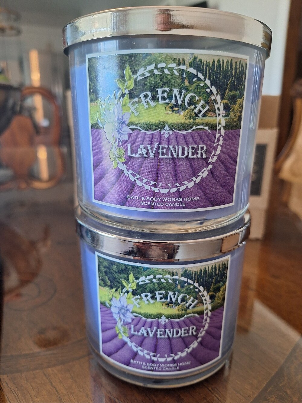 Bath & Body Works Three-Wick Candle French Lavender Lot Of 2